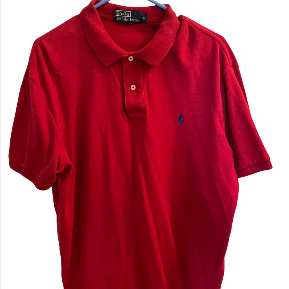 Ralph Lauren Polo Men’s Polo Short Sleeve Shirt Large Red/Navy